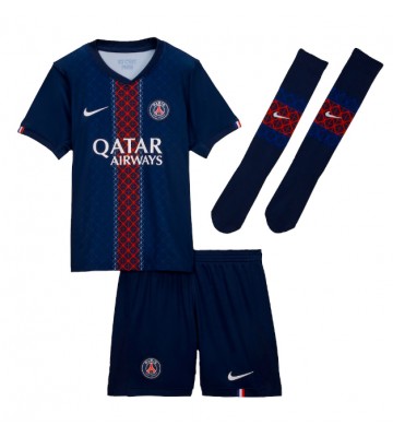 Paris Saint-Germain Willian Pacho #51 Hjemmebanetrøje Børn 2025-26 Kortærmet (+ Korte bukser)